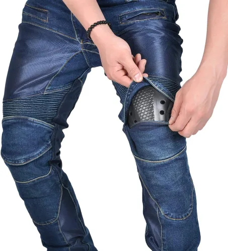 Vista 7 de CE Armor Rodilleras Rodilleras para Motocicleta Pantalones de montar Protector Gear Gel Cushion 4 PCS