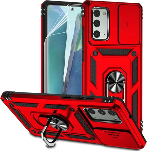 Vista 10 de Funda para Samsung Galaxy Note 20 con cubierta para lente de cámara, protector de pantalla HD, resistente a caídas de grado militar, soporte