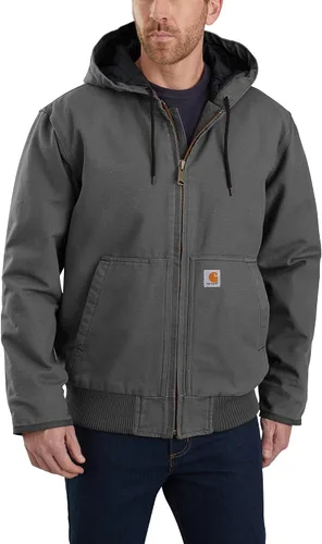 Vista 12 de Carhartt - Chaqueta activa aislada de pato lavado de ajuste holgado para hombre Negro