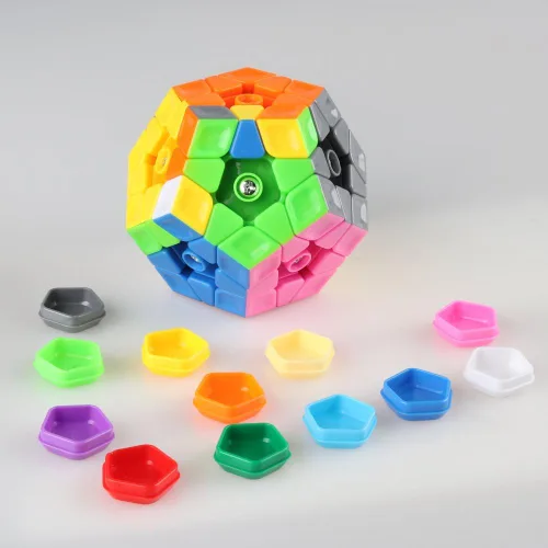 Vista 6 de D-FantiX Cyclone Boys 3x3 megaminx Pegatina Speed Cube pentagonal Dodecaedron Cube Puzzle Toy