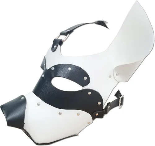 Vista 9 de Máscara de perro hecha a mano de cara completa cosplay steampunk accesorios de disfraz de Halloween