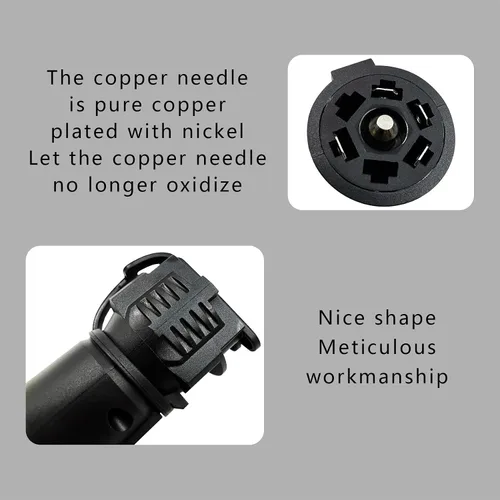 Vista 7 de Adaptador de luz de remolque, enchufe hembra de conector de remolque, conector de remolque de hoja plana de 7 pines a 4 y 5, accesorios automotrices