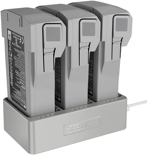 Vista 2 de Charger for DJI Mini 3 / Mini 3 Pro,Intelligent USB Battery Charging Station for DJI Mini 3 Pro (Sequential Charge of 3 Batteries),USB-C/USB-C-A