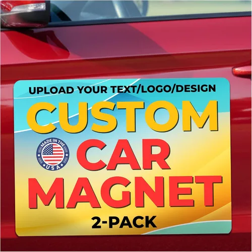 Vista 8 de Imán personalizado para automóvil de 12" x 18" 30 mil - Paquete de 2 imanes de negocios para vehículos y camiones - Letrero magnético personalizado
