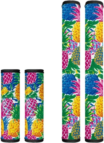 Vista 29 de Juego de 4 fundas protectoras de repuesto para manija de puerta de refrigerador con temática de té de la tarde para microondas, horno, refrigerador