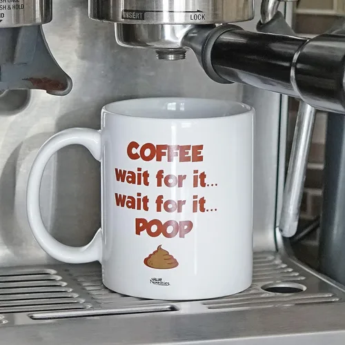 Vista 5 de Fairly Odd Novelties Taza de cerámica para café con broma de caca divertida, taza para café y té, talla única, blanca (FON-20037-001-001)