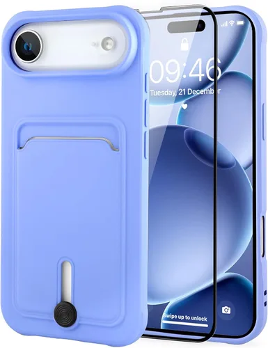 Vista 39 de MZELQ Cartera de TPU Compatible con Funda iPhone 12, Portarjetas Protección de Cámara Cubierta + Protector de Pantalla, Ranura Empujable para Niñas