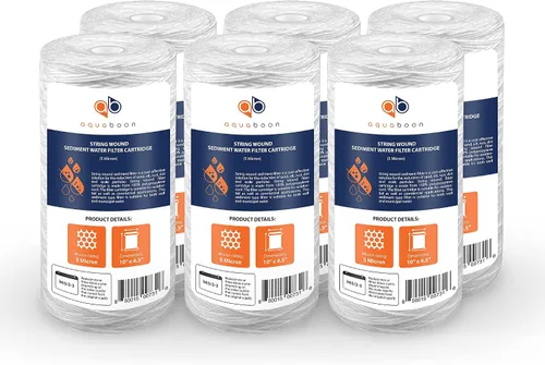 Vista 15 de Aquaboon Filtro de agua para heridas de cuerda de 1 micrón, repuesto de 10 x 4.5 pulgadas, cartucho de filtro de agua para toda la casa compatible