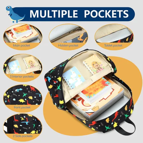 Vista 72 de CAMTOP - Conjunto de mochila y lonchera con estampados divertidos para niños de preescolar y primaria), Y0058-2