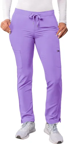 Vista 16 de Adar Addition Scrubs para mujer - Pantalones ajustados de yoga con cordón, para mujer Negro
