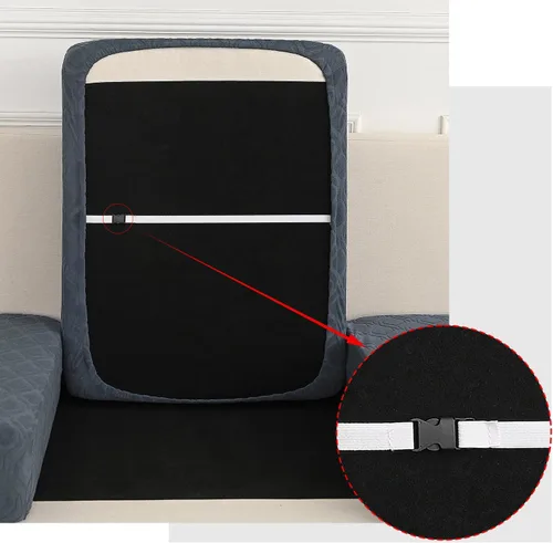 Vista 7 de Fundas de cojín impermeables para sofá biplaza, fundas de cojín de sofá mágico de jacquard, fundas de cojín lavables y elásticas, protector
