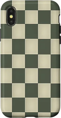 Vista 5 de Funda para iPhone 11 Pro Max con patrón de tablero de ajedrez verde salvia