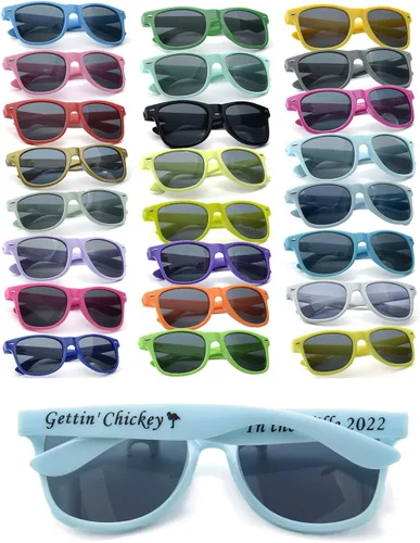 Vista 24 de Gafas de sol de fiesta personalizadas, regalos de boda a granel, regalos para invitados, cumpleaños, licenciatura, graduación, novia, novia, Mezclado