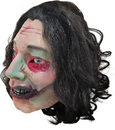 Vista 3 de Disfraz de película de miedo Evil Dead Rise 2023 para adultos, máscara de fantasma, máscara facial de Horri accesorio de cabeza completa, decoración