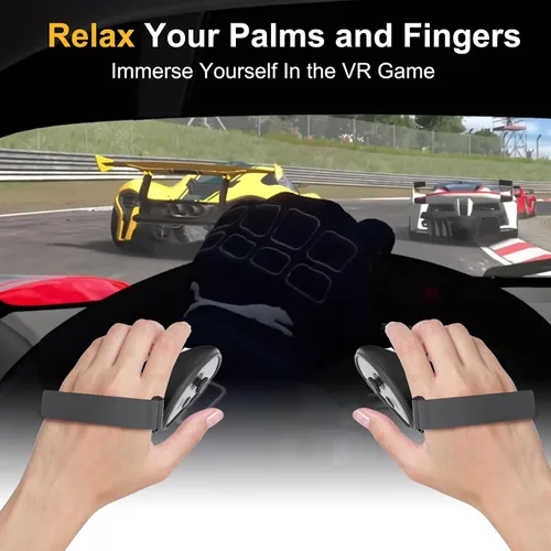 Vista 6 de Controller Grips Cover Compatible with MetaOculus Quest 3, Silicone VR Grip Cover Protector with Battery Opening Cover and Adjustable Knuckle Straps