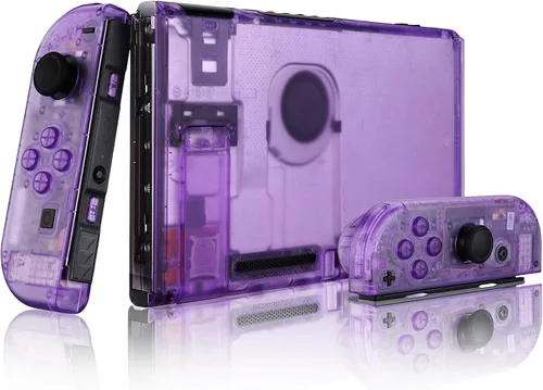Vista 3 de eXtremeRate - Placa trasera para Nintendo Switch Console NS Joycon con carcasa de mando de mano con botones de juego completo carcasa de repuesto
