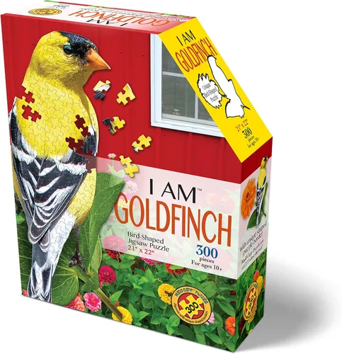 Vista 2 de Madd Capp Puzzles - I AM Goldfinch - 300 piezas - Rompecabezas en forma de animal, multicolor