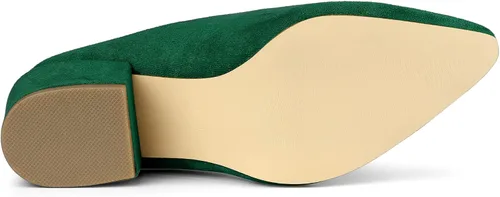 Vista 5 de Allegra K Sandalias de tacón de bloque para mujer con punta puntiaguda, negro y blanco