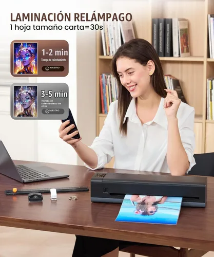 Vista 2 de Chilino Máquina laminadora de 13", máquina que lamina caliente y fría A3 9