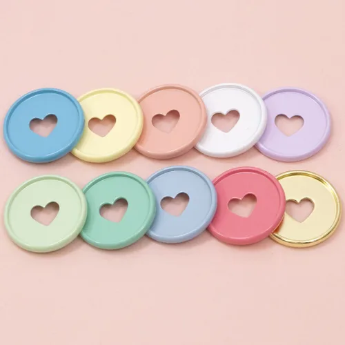 Vista 3 de Craftelier - Anillos de Disco M Metálicos con Corte de Troquel en Forma de Corazón para Encuadernación de Scrapbooking para Planners, Agendas