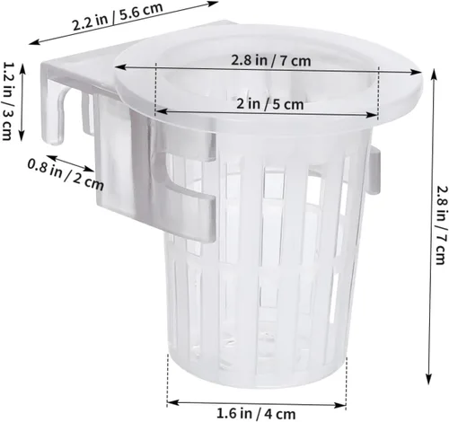 Vista 7 de Ipetboom Maceta colgante para acuario, maceta de acuario, maceta para acuario, taza de agua, cestas de plantas de acuario, macetas flotantes