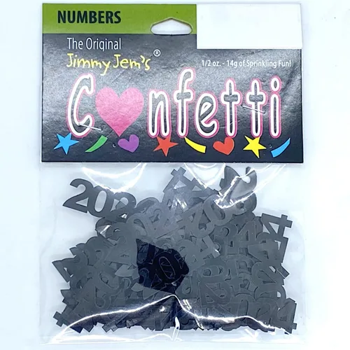 Vista 4 de Confetti Year 2024 Negro, Azul Royal Combo - 2 bolsas de media onza (1 oz)