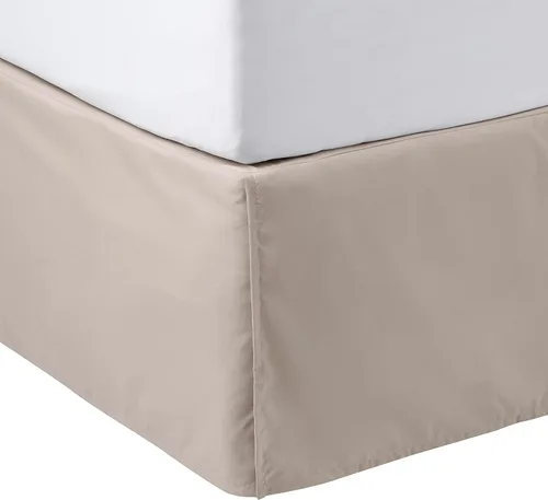 Vista 23 de Amazon Basics Falda de cama plisada ligera, individual, blanco brillante, sólido, (paquete de 8)