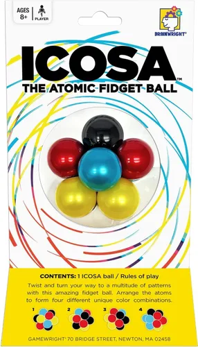 Vista 4 de Brainwright - ICOSA - La Pelota Fidget Atómica - ¡Gira, Voltea, Fidgetea!