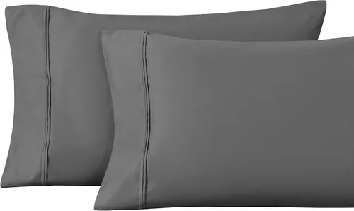 Vista 16 de Superior Juego de fundas de almohada estándar de 1200 hilos, 100% algodón egipcio, suave y transpirable, 2 piezas, color verde azulado