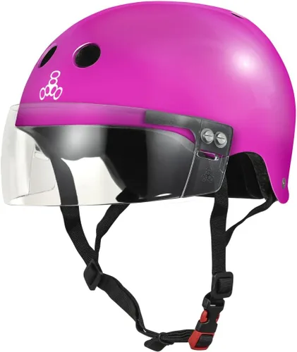 Vista 10 de Triple Eight El casco certificado Sweatsaver con visera para Roller Derby, Skateboarding y BMX