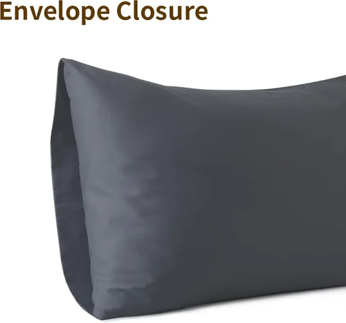 Vista 149 de Juego de 2 fundas de almohada 100% de algodón egipcio, fundas de almohada refrescantes de 400 hilos, fundas de almohada suaves y transpirables