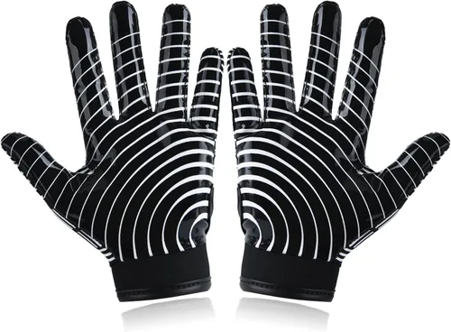 Vista 2 de Guantes de fútbol juvenil para niños, guantes receptores de agarre de silicona con capacidad de súper palo para la mejor experiencia de juego