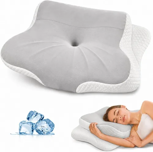 Vista 10 de Cervical Neck Pillow for Sleeping, Memory Foam Pillow with Ergonomic Contour Neck & Shoulder Support, Orthopedic Cervical Pillow for Side, Back &
