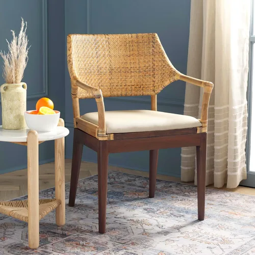 Vista 6 de SAFAVIEH Home Collection Carlo - Silla con brazos, color miel
