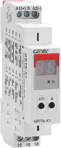 Vista 8 de Relé de tiempo multifunción 16A con 10 opciones de función relé AC/DC12V-240V (GRT8-M1, AC/DC12V-240V)