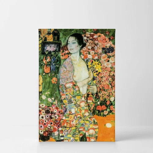 Vista 2 de Smile Art Design The Dancer by Gustav Klimt - Lienzo decorativo para pared, pintura famosa, reproducción de arte fino, pinturas al óleo, arte