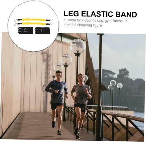 Vista 9 de Happyyami Bandas de resistencia profesional con correas de tobillo portátiles para entrenamiento de piernas y caderas, bandas de tubo para gimnasio