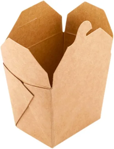 Vista 2 de Restaurantware Cajas chinas para llevar, paquete de 25 unidades, 8 onzas, resistentes a la grasa, recipientes de comida para llevar, desechables