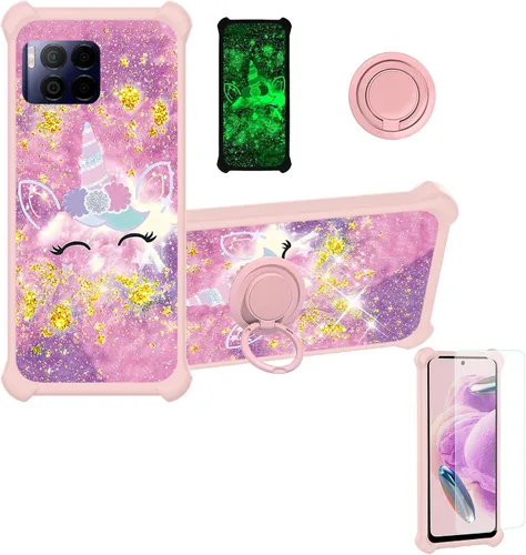 Vista 77 de jioeuinly JSF-DJS - Funda compatible con Nothing Phone 2a con protector de pantalla de vidrio templado, policarbonato duro + silicona suave, soporte