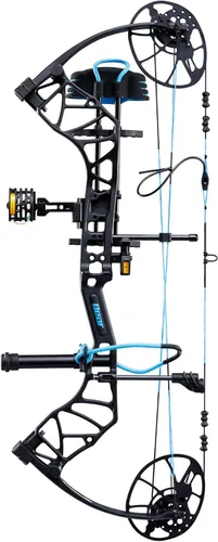 Vista 9 de Bear Legit Maxx - Arco compuesto listo para cazar, 70 libras. Peso de tiro con arco True Timber Strata/Negro