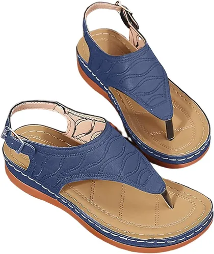 Vista 8 de Xuyuan Sandalias ortopédicas Color sólido Flip Flop Verano Playa Sandalias Color sólido Playa Verano Casual Flip Flop Sandalias anchas