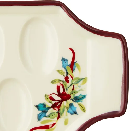 Vista 4 de Lenox 887946 Winter Greetings Bandeja para huevos endiablados