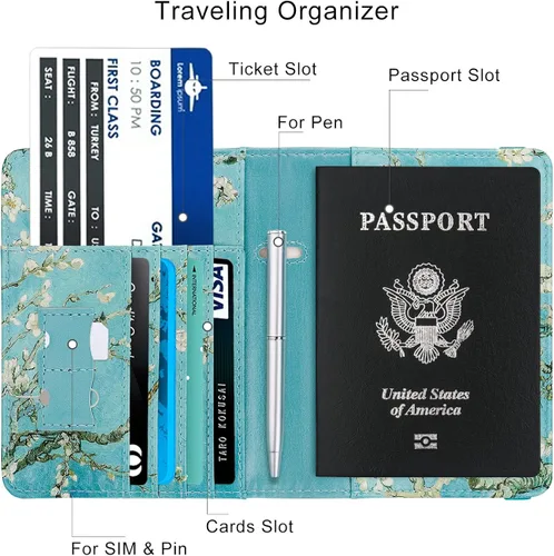 Vista 5 de Walnew RFID - Funda para pasaporte