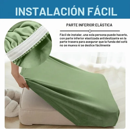 Vista 6 de Funda para Sofá de Terciopelo Elástico Funda de Cojín de Sofá 1 Pieza - Funda Elástica Lavable para Asiento o Respaldo, Fundas de Asiento para Sofás