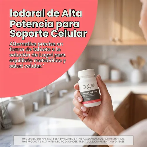 Vista 2 de ARG Optimox Yodo yodoral 6.25 mg Tiroides, 90 comprimidos Yodo y yoduro de potasio para apoyo al equilibrio tiroideo y metabólico, sin soja, sin