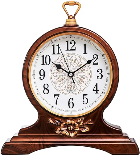 Vista 11 de Reloj de escritorio para decoración de mesa de repisa, silencioso funciona con pilas para chimenea de 12 pulgadas