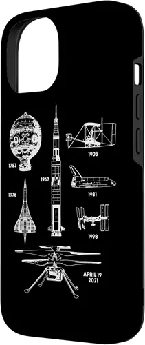 Vista 2 de iPhone 14 Ingenuity Mars Helicopter Histórica Primera Evolución de Vuelo Caso