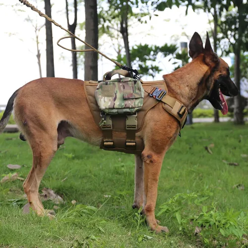 Vista 4 de ICEFANG GN3 Arnés táctico para perro con hebilla 6X, chaleco Molle para perro con asa, cobertura corporal 3/4, panel de gancho y bucle para parche