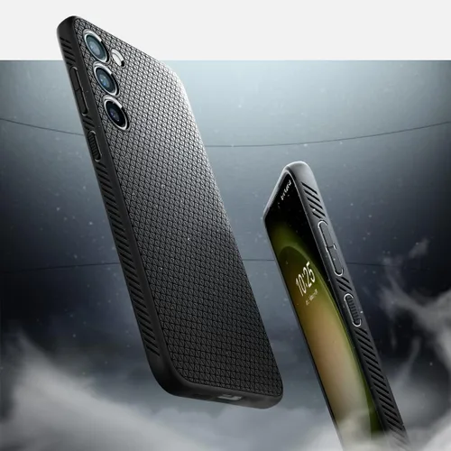 Vista 3 de Spigen Liquid Air - Funda diseñada para Galaxy S23 (2023) [protección de grado militar], color negro mate Mate negro