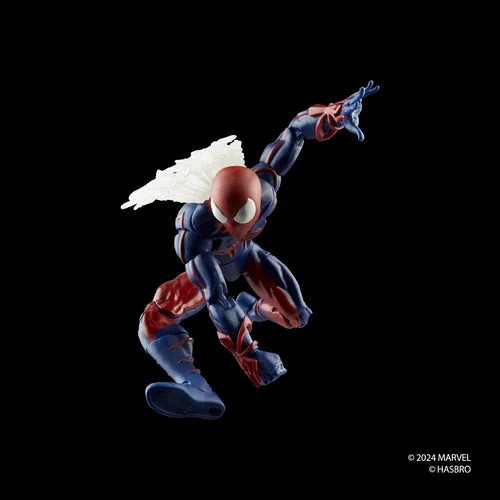 Vista 5 de Marvel Legends Series Spider-Man Unlimited, Figura de acción coleccionable de cómics retro a escala de 6 pulgadas
